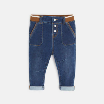 Knitlook denim trousers