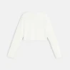 Girl's white bolero cardigan