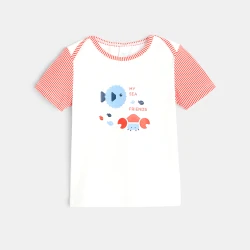 Anti-UV T-shirt with sea motifs