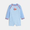 Baby boy's blue striped fish UV protection swimsuit