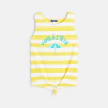 Striped tie-hem tank top