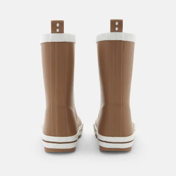 Boys' brown lined rain boots