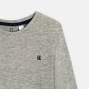 Boys' plain grey long-sleeved T-shirt