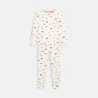 Girls' pink printed velvet pyjamas