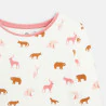 Girls' pink printed velvet pyjamas