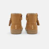 Baby girls' beige leather boots with tassels