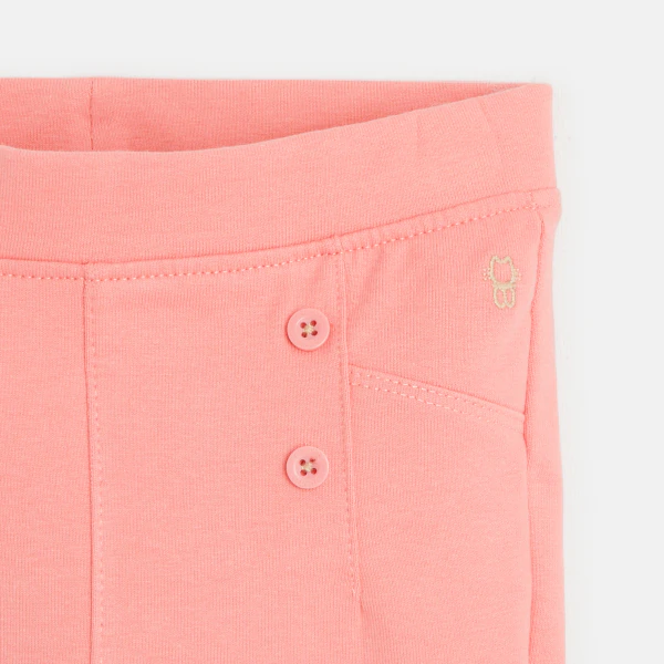 Fleece jeggings with two rows of buttons