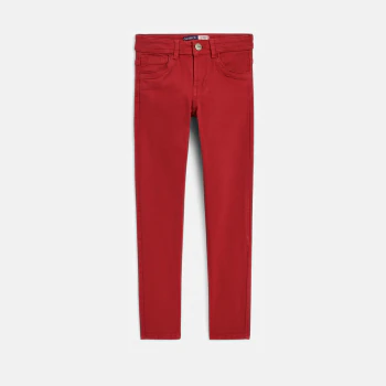 Plain fabric skinny trousers