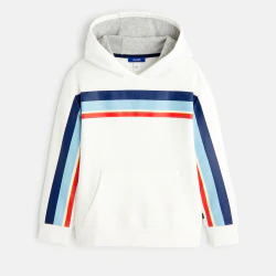 Striped hooded sweatshirt