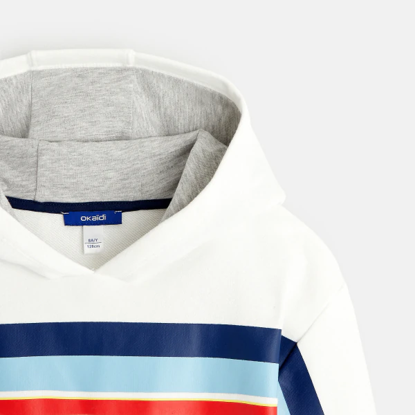 Striped hooded sweatshirt