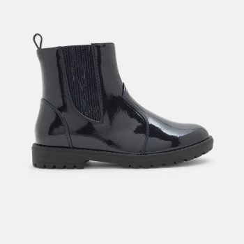 Patent Chelsea boots