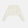 Girl's beige sequinned bolero cardigan