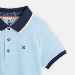 Piqué polo shirt with...