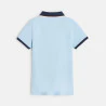 Piqué polo shirt with coloured collar