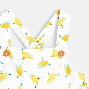 Hummingbird printed dress and bloomers