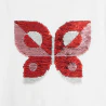 Magical sequin T-shirt with butterfly pattern