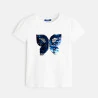 Magical sequin T-shirt with butterfly pattern