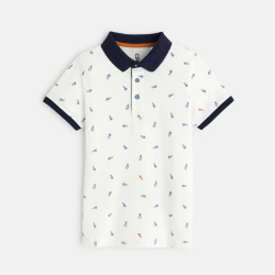 Printed polo shirt