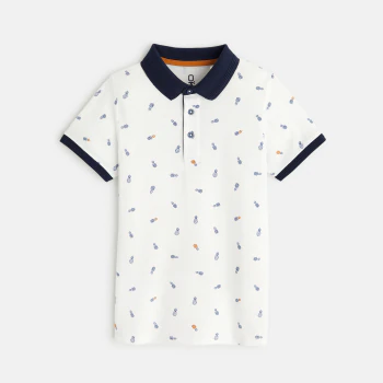 Printed polo shirt