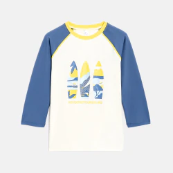 Surfing motif 3/4 sleeve  T-shirt