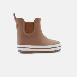 Baby girls' beige lined rain boots