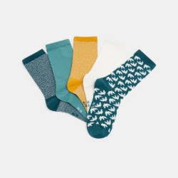 Girls' blue patterned socks...