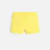 Baby girl's yellow fleece shorts with pleats