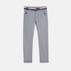 Canvas chino pants with belt