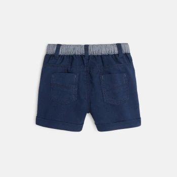 Linen and cotton shorts