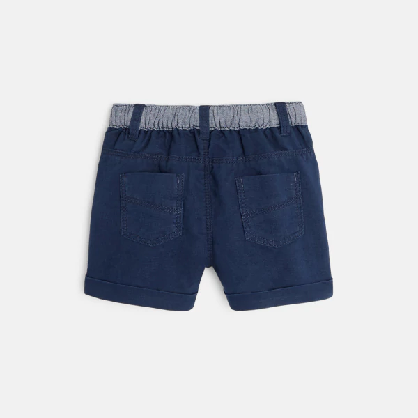 Linen and cotton shorts