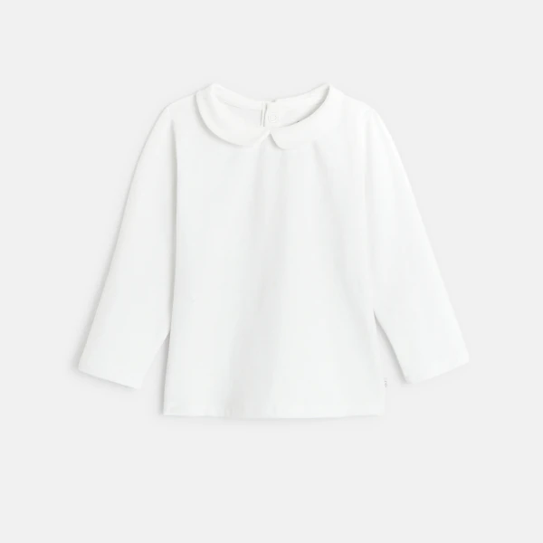 Plain Peter Pan collar T-shirt