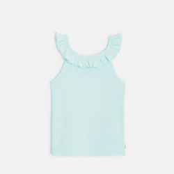 Plain-coloured tank top...