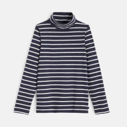 Striped turtleneck t-shirt