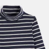 Striped turtleneck t-shirt