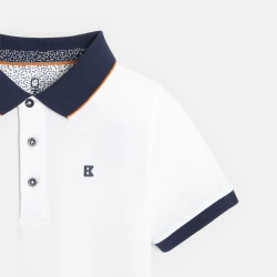 Pique polo shirt with a...