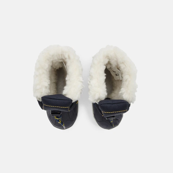 Faux fur-lined snow boots