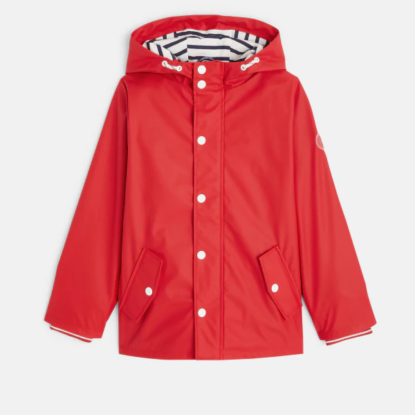 Water-repellent hooded slicker