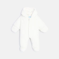 Hooded soft boa snowsuit