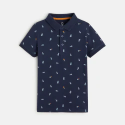 Printed polo shirt