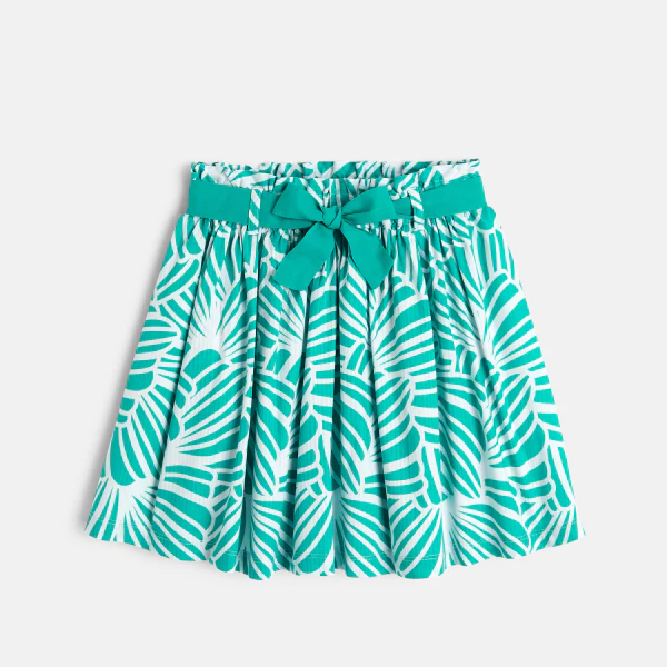 Short printed skirt