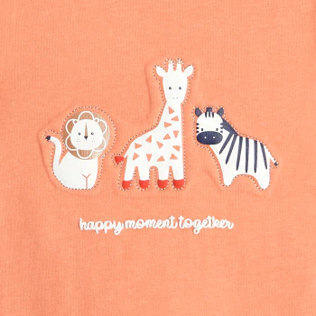 Embossed savannah animals T-shirt