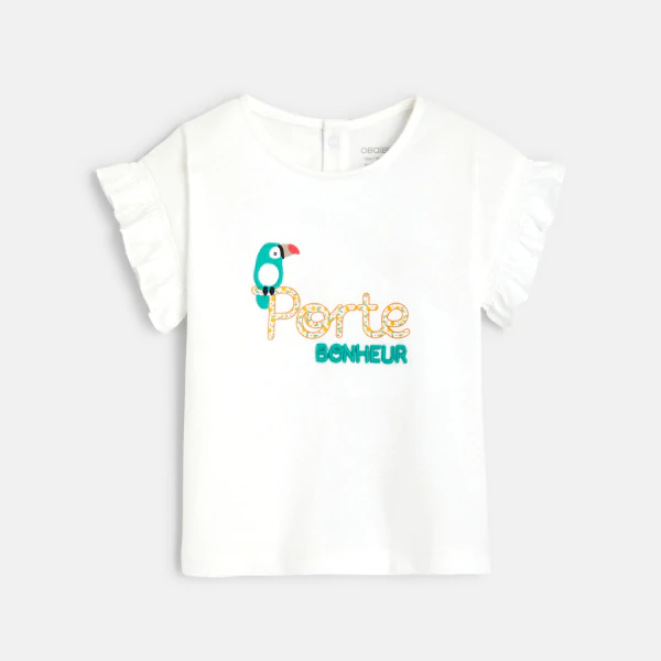 Toucan ruffled T-shirt