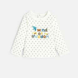 Baby girls' nature print quilted fleece sweatshirt