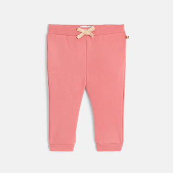 Baby girls' pink fleece joggers