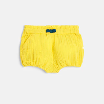 Elasticated cotton gauze shorts