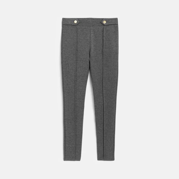 Girls' stylish grey Milano jersey jeggings