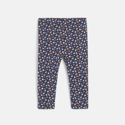 Baby girl's floral blue leggings