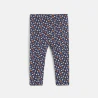 Baby girl's floral blue leggings