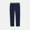 Plain fabric cargo trousers