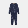 Boy's blue planet motif 2-piece pyjamas